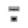 NANO CABLE Cable USB 2.0 para Impresora A/M a B/M, 3 m, Beige